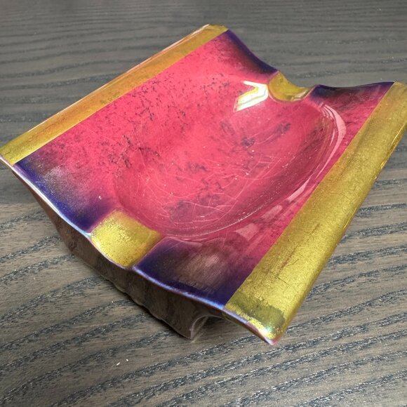 Mid Century Modern Carlton Ware Rouge Royale Ashtray Made In England - Picture 2 of 4